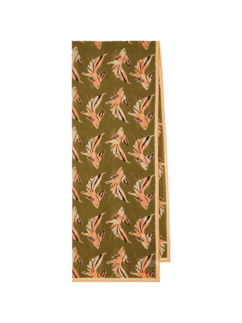 Paul Smith Le Peche Fish printed scarf Green W1A250BU941