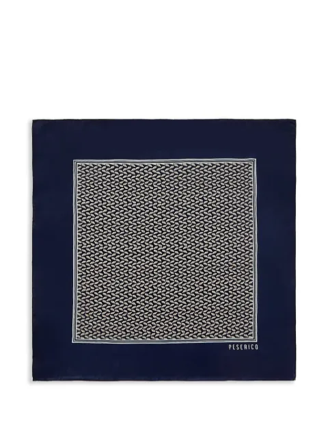 Peserico geometric-pattern scarf Blue S31548C0CC856