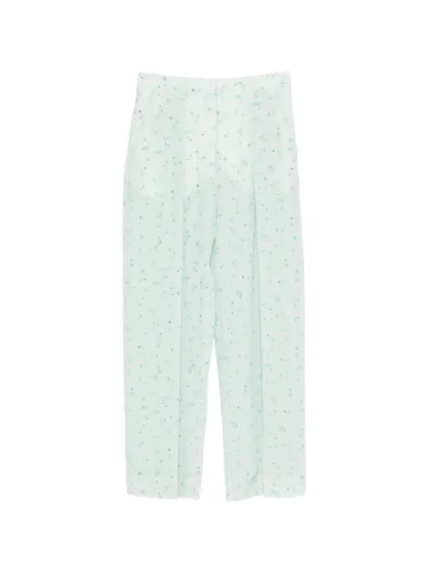 Victoria Beckham floral palazzo pants Green 1226WTR002857O