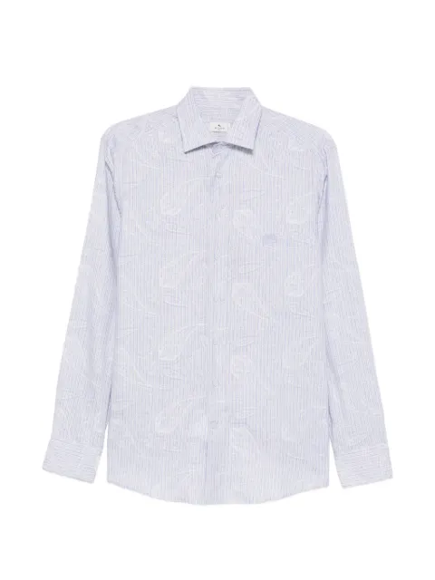 ETRO paisley-print striped shirt Blue MRIB000299TJ5C2