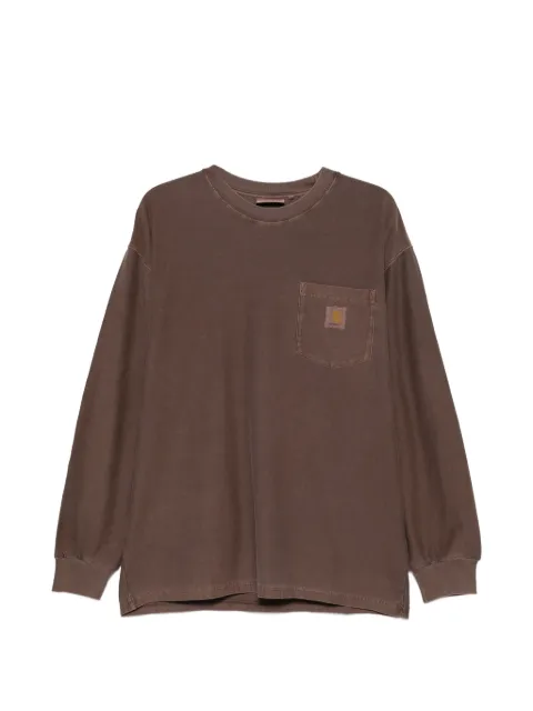 Carhartt WIP logo-patch pocket T-shirt Brown I036862