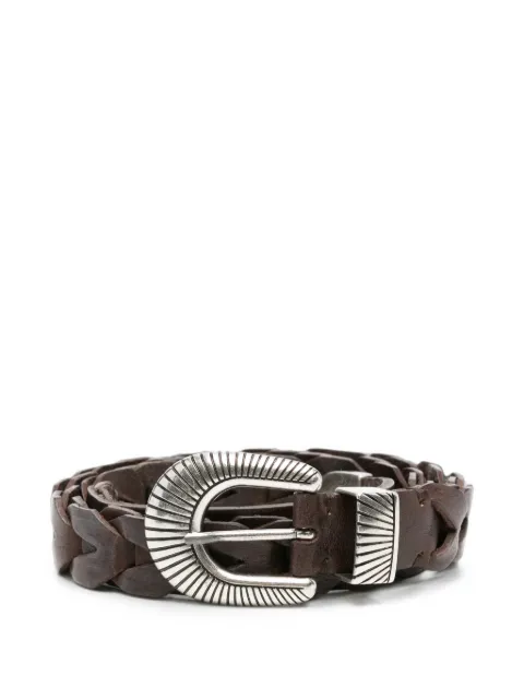 Golden Goose Juno woven leather belt Brown GMA00164A000139