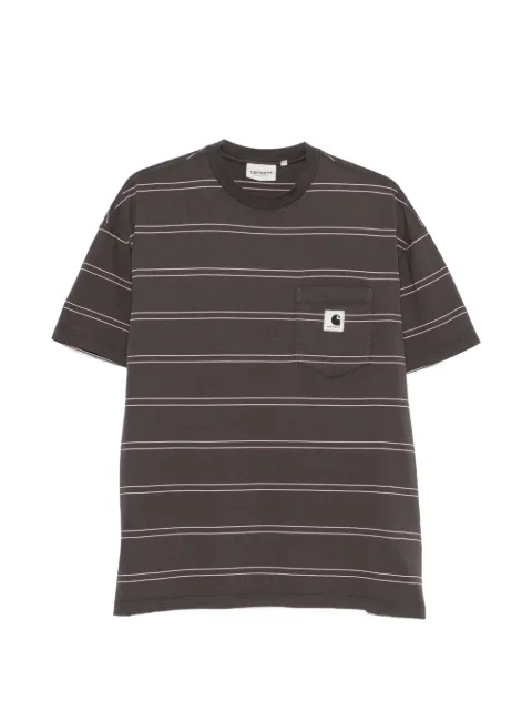 Carhartt WIP striped pocket T-shirt Grey I036849