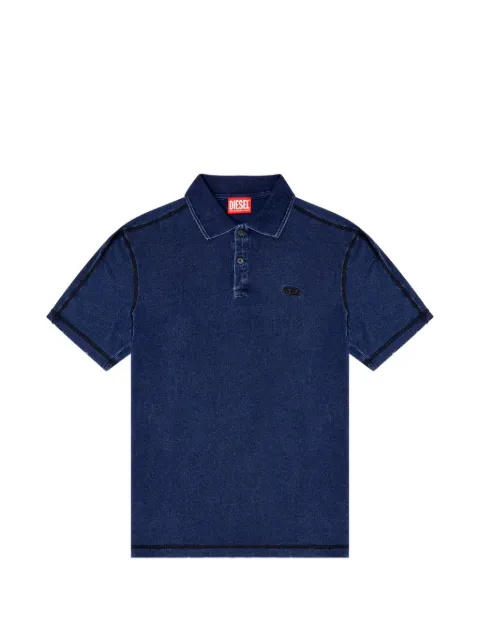 Diesel topstitch polo shirt Blue A202750QMBS