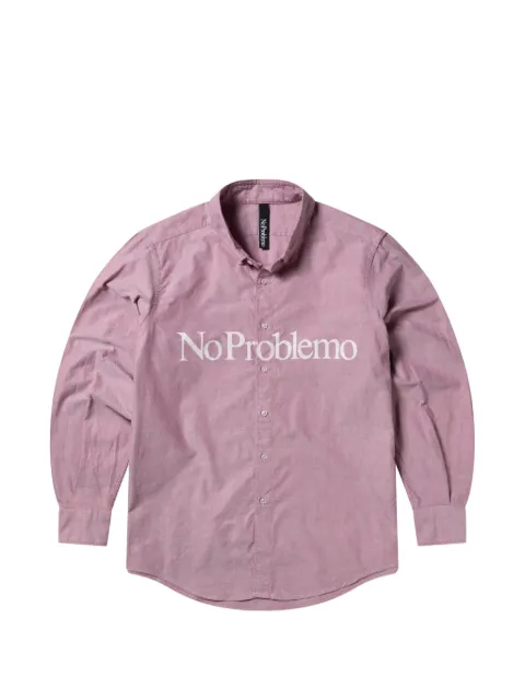 NO PROBLEMO logo-detail shirt Pink NP4010105