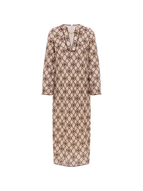 ZIMMERMANN chain embroidered midi dress Neutrals 8576DS261