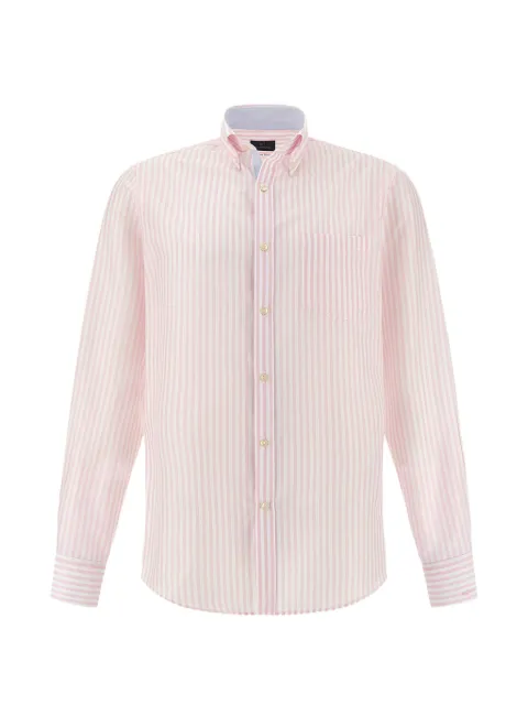 Paul & Shark striped-pattern cotton shirt Pink 26413088R