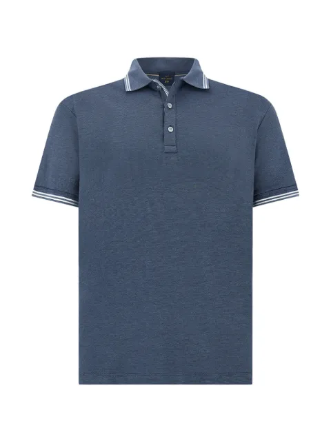 Paul & Shark striped-trim polo shirt Blue 26411256