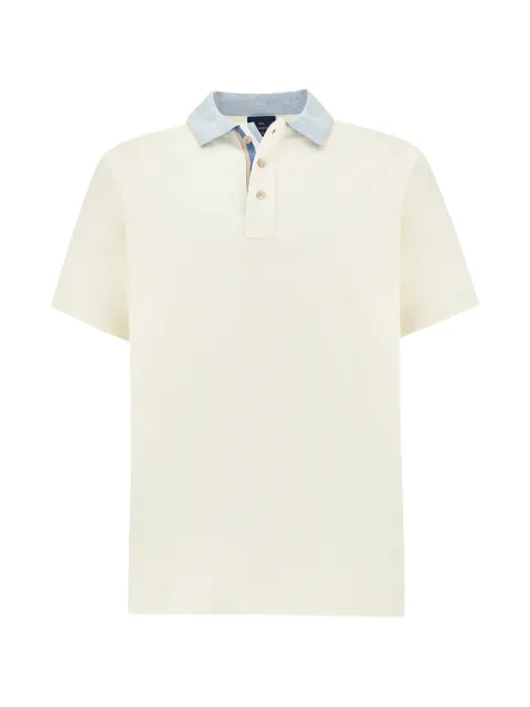 Paul & Shark striped-detail cotton polo shirt White 26411214