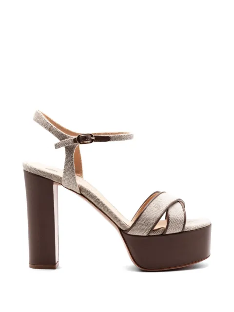 Roberto Festa crisscross platform sandals Neutrals LUANDAPANAMALINO
