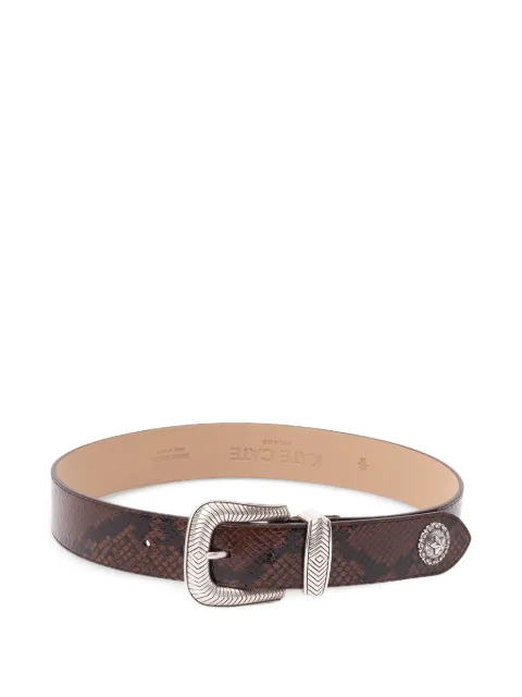Kate Cate embossed leather belt Brown BLTKC061PY