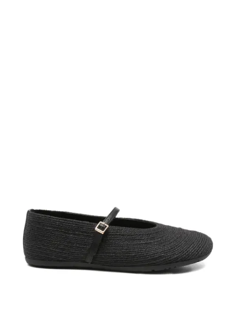 Palomitas By Paloma Barcelò raffia ballet flats Black CYNTHIA1404