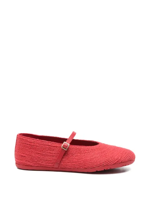 Palomitas By Paloma Barcelò raffia ballet flats Red CYNTHIA1404