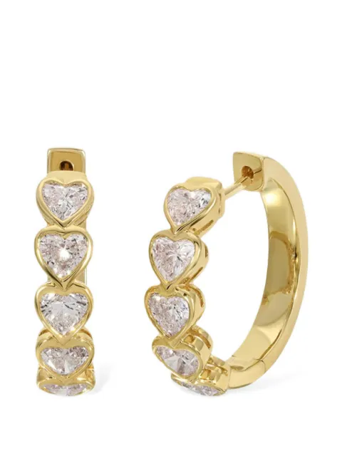 Anita Ko medium heart diamond hoop earrings Gold AKEMBHH