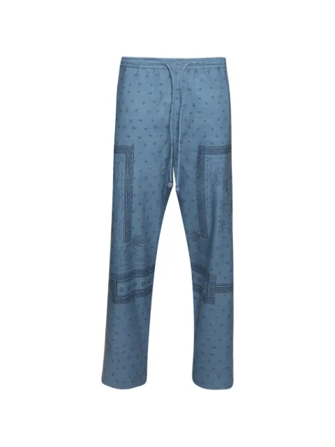 Baziszt Ranch bandana-print trousers Blue BZSS26PA08012
