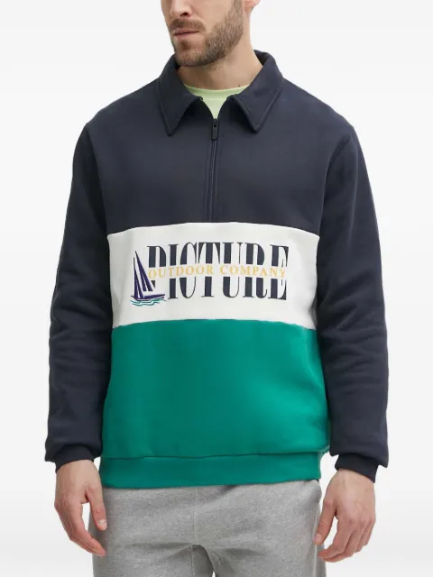 PICTURE Carawa zip sweater Blue MSW439