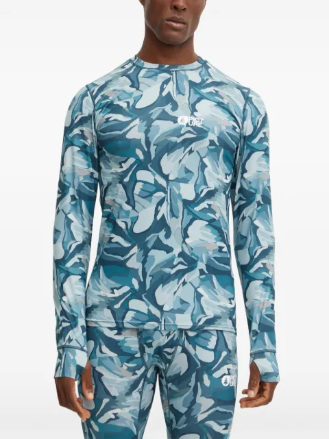 PICTURE abstract-print base layer Blue MTS1167