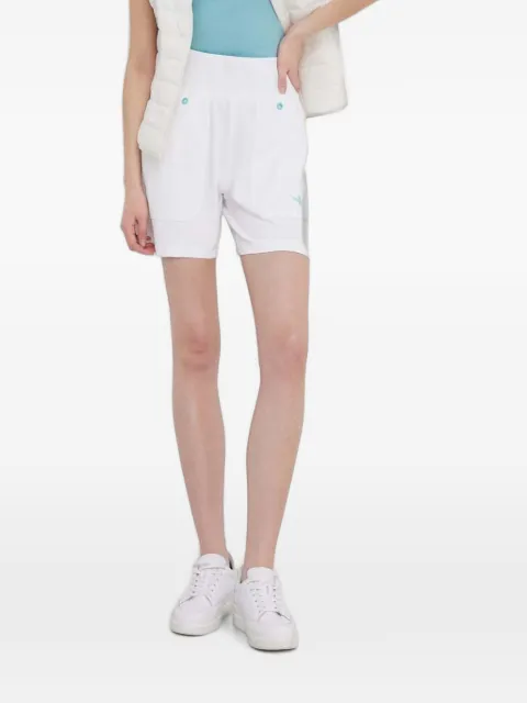 Aeronautica Militare elasticated-waistband knitted mini shorts White BF007DJ519