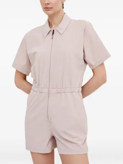 PICTURE Genohas zip-up point-collar playsuit Pink WSH083