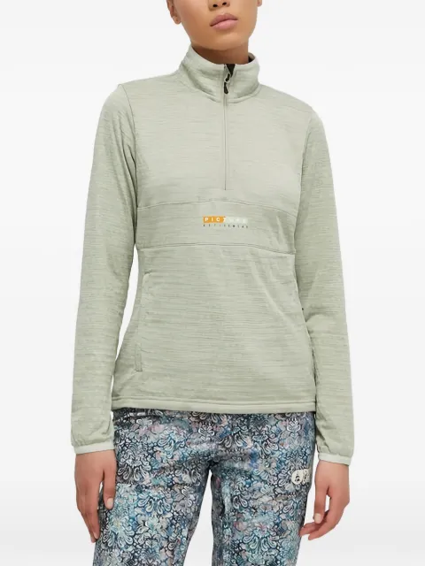 PICTURE zip-up top Green SWT150