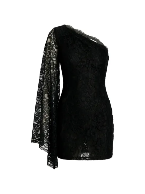 AXEL 113 Lilith one-shoulder mini dress Black LILTHMINILACEDRESS