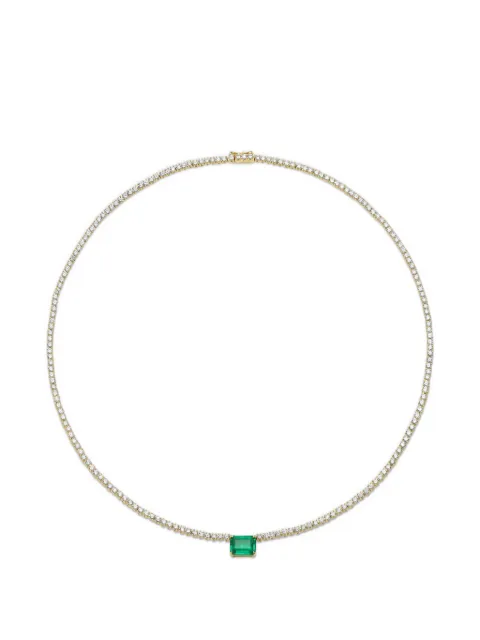 Anita Ko Hepburn emerald and diamond choker necklace Gold AKNHEPECE162