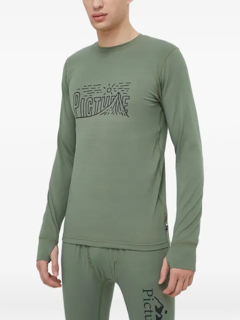 PICTURE logo-print base layer Green MTS1072