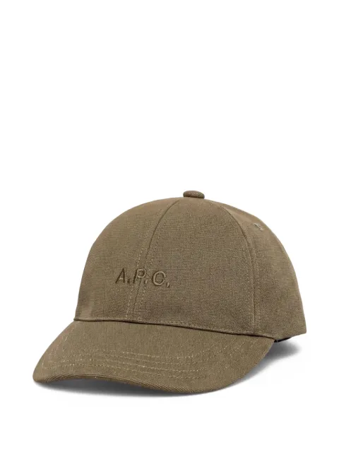 A.P.C. logo-embroidered baseball cap Green COGYXM24069