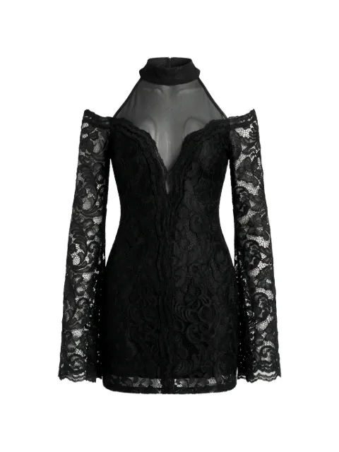 AXEL 113 Raven cold-shoulder mini dress Black RAVENMINILACEDRESS