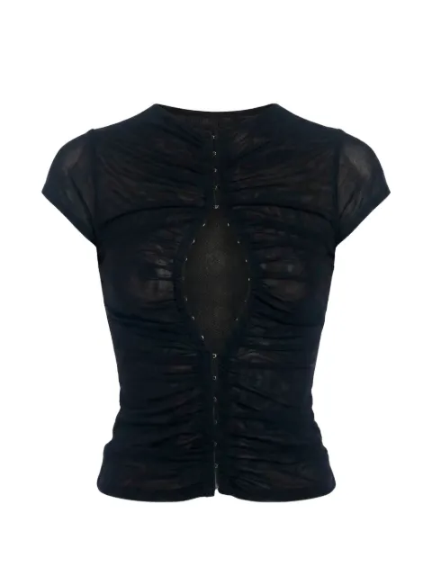 AXEL 113 Gia ruched cutout top Black GIARUCHEDTOP