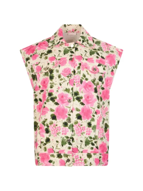 LIU JO floral-print gilet Neutrals WA6341T433A