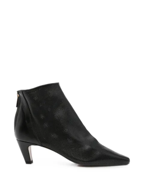 biancadi perforated leather ankle boots Black 477