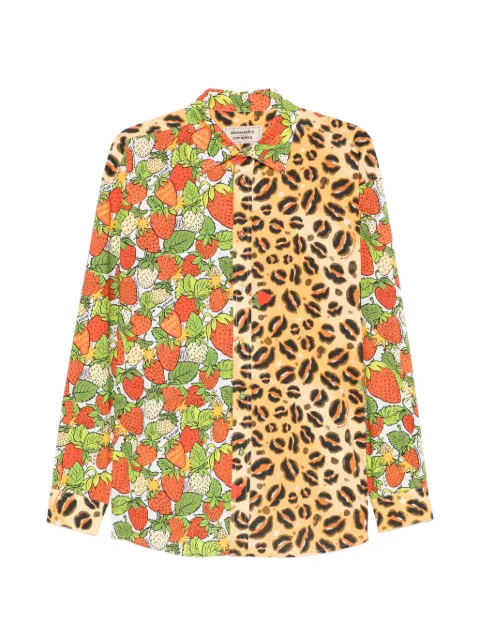 alessandro enriquez multi-print shirt Neutrals AES43PO