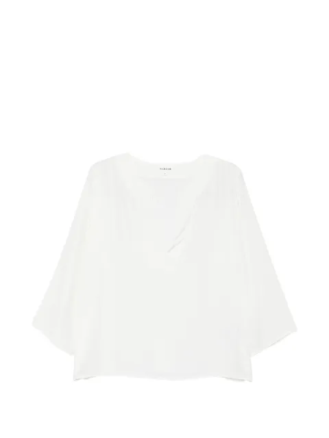 P.A.R.O.S.H. Saxon V-neck blouse White D311724SAXON