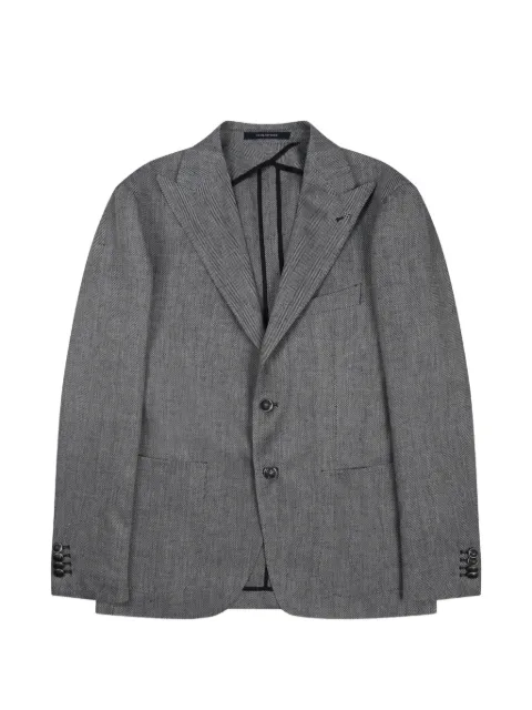Tagliatore herringbone peak-lapel blazer Grey 1SMC26KPE340345