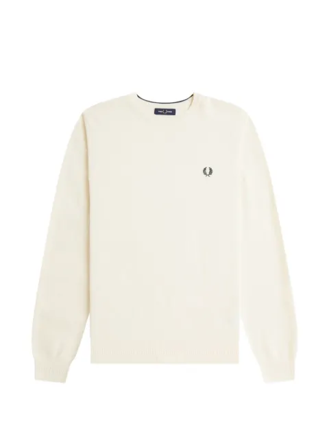 Fred Perry logo-embroidered sweater Neutrals FPK130957560