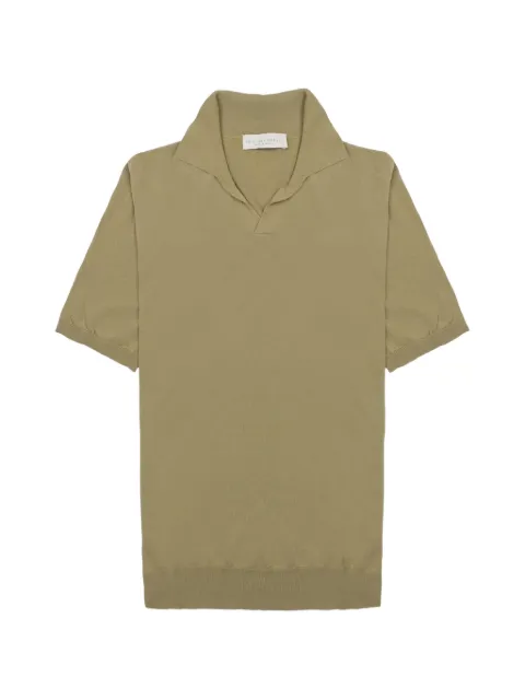 LUIGI GENTILE fine-knit short-sleeve T-shirt Green LG1356