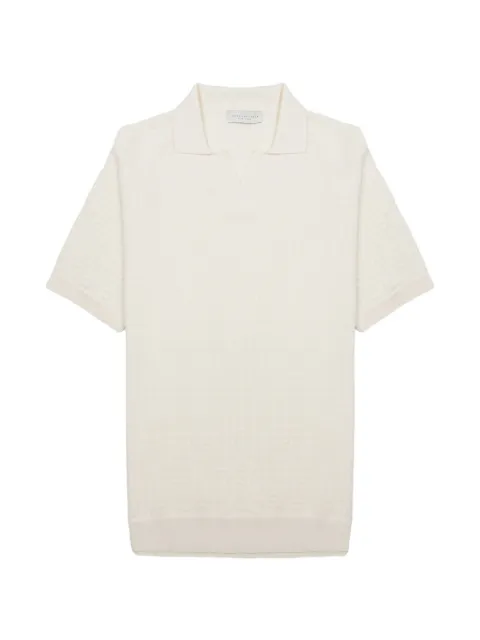 LUIGI GENTILE open-knit short-sleeve T-shirt Neutrals LG1367