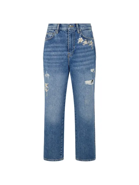LIU JO floral-embroidery jeans Blue UA6196D4854