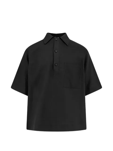 Hevo Montursi short-sleeve chest-pocket shirt Black MONTURSISCL707