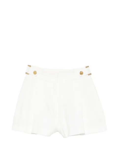Elisabetta Franchi linen-blend shorts with straps White SH01162E2