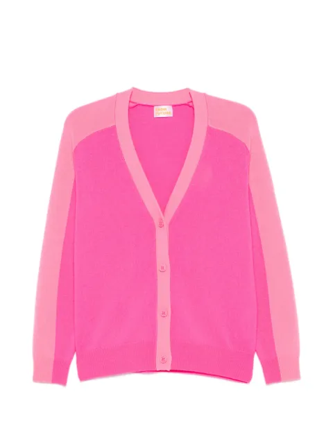 FROM FUTURE two-tone V-neck cardigan Pink 2602WPC03526W
