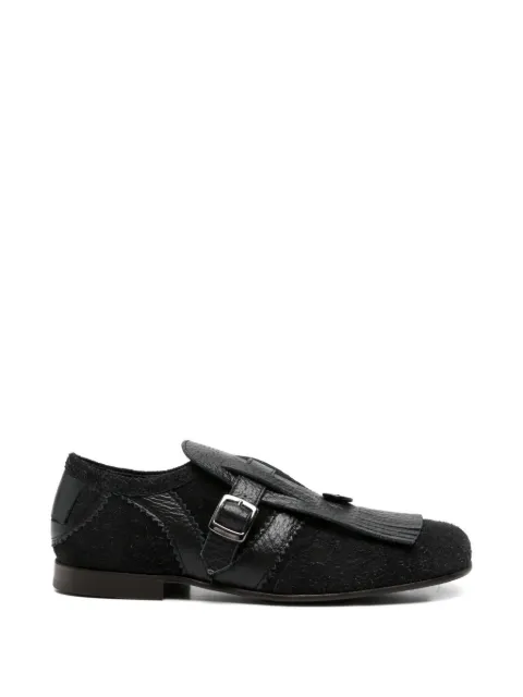 NULLUS panelled kiltie monk shoes Black FNULMMNK109009