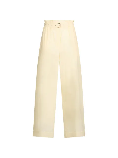 LIU JO high-rise cotton trousers Yellow CA6249TS246