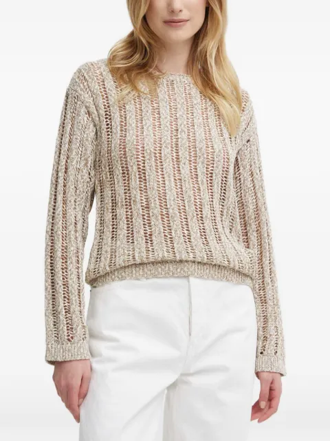 Sisley open-knit sweater Neutrals 1ZPJM104T