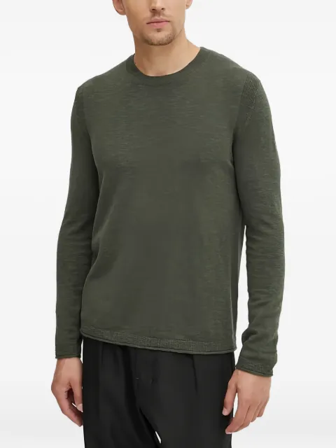 Sisley round-neck long-sleeve sweater Green 1VGHS103Q