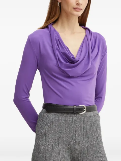 Silvian Heach Rosiz cowl-neck long-sleeve top Purple GPA24130BL