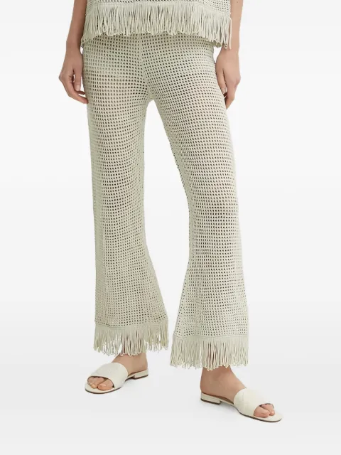 Sisley fringed crochet trousers Neutrals 196PMF008