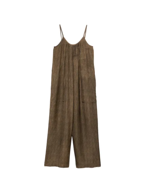 Uma Wang Paul patterned jumpsuit Brown S6WUW3053