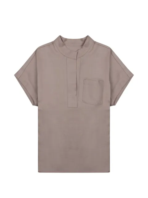 Nine In The Morning chest-pocket blouse Brown IL34ILENIAV61ANTICO